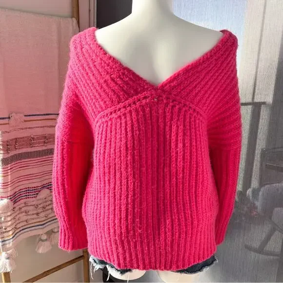 Cuyana Pinm Wool Alpaca Blend V-Neck Chunky Knit Slouchy Sweater Women’s XS / S - Picture 4 of 8